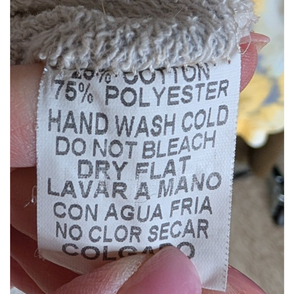 Easel Gray Babydoll Tiered Rufffle Hem Boho Cottage Hooded Zip Cardigan Medium - Picture 6 of 8